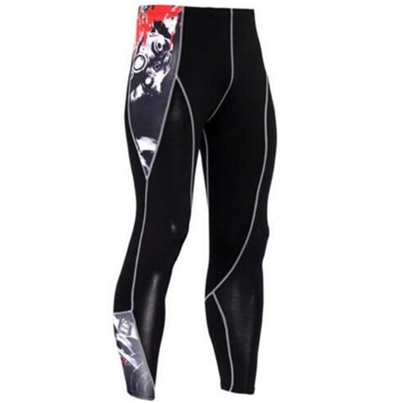 Summer Men's Blackout Compression Tight Fitting Pants 3252530720075
