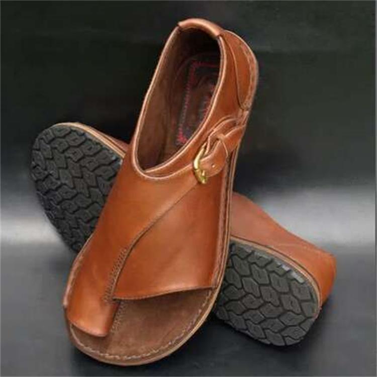 Buckle toe flat sandals and slippers 3253506932704