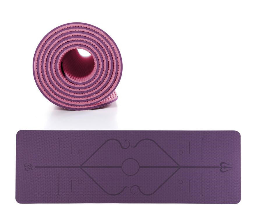 TPE Yoga Mat Non Slip Carpet Environmental Fitness 183*61cm 3264289132974
