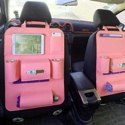 Auto Car Backseat Organizer Car-Styling Holder Multi-Pocket Seat Wool Felt Storage Multifunction Vehicle Accessories Bag 3265