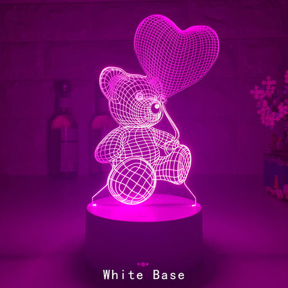 3D Lamp Acrylic USB LED Night Lights Neon Sign Lamp Xmas Christmas Decorations For Home Bedroom Birthday Decor Valentines Day Gifts - HD Wireless Product #8