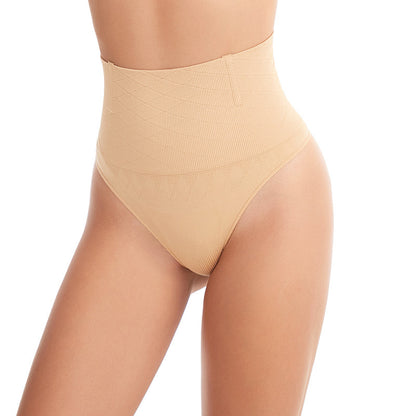 Mid Waist Seamless T-back Belly Striped Briefs High Elastic Plus Fishbone Thin Women's Underwear 328c3890 f464 4c86 be39 f908