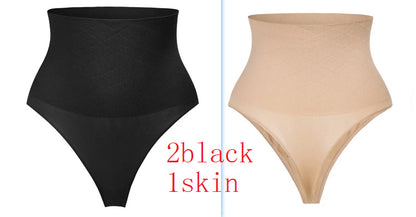 Mid Waist Seamless T-back Belly Striped Briefs High Elastic Plus Fishbone Thin Women's Underwear 328de853 be79 412c b29b bb78