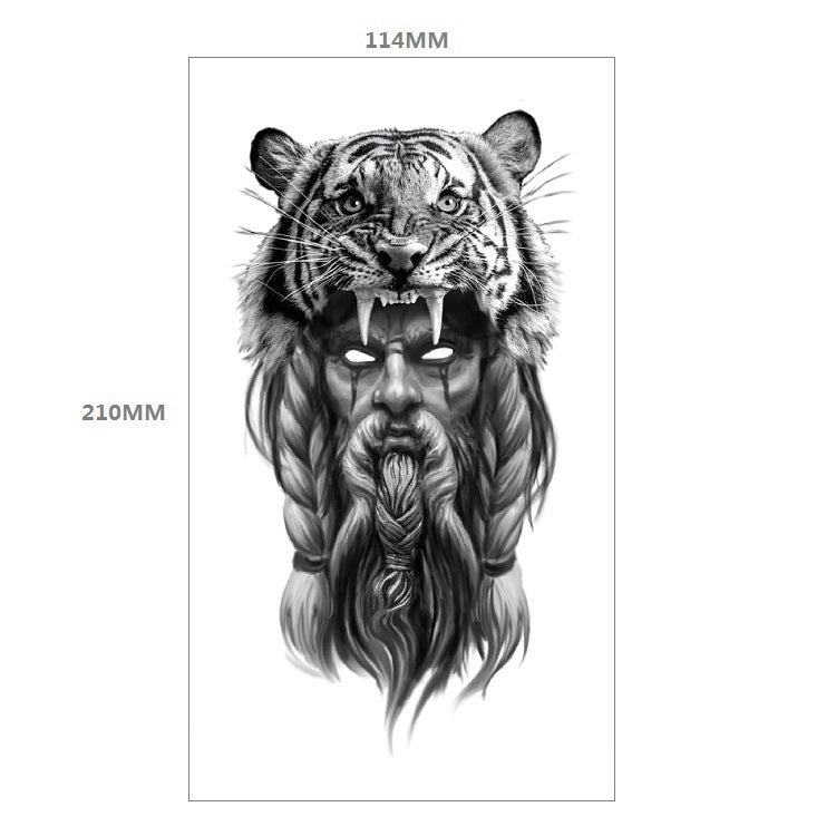 Animal Pattern Tiger Lion Half Arm Water Transfer Imitation Tattoo 329d50a5 360a 4103 a784 790458344821