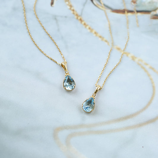 Fashion Women's Natural Aquamarine Pendant Necklace 32b658c7 b6b4 479d a482 4b8f43de4006