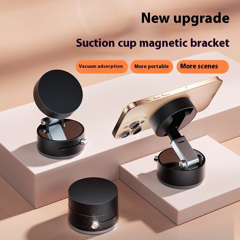 Foldable Magnetic Vacuum Car Phone Holder Foldable Suction Cup With Suction Cup Hands-Free Navigation For Smart Phone - 图片 3