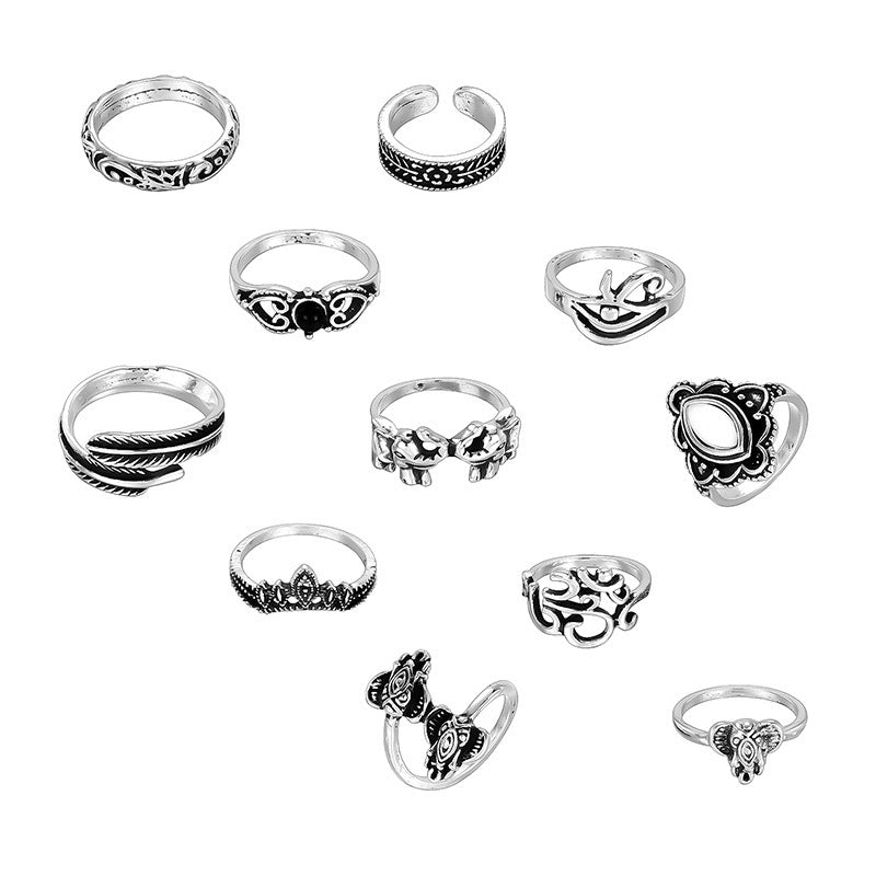 15-piece Set Of Joint Rings With Personality Geometry - HD Wireless Product #2