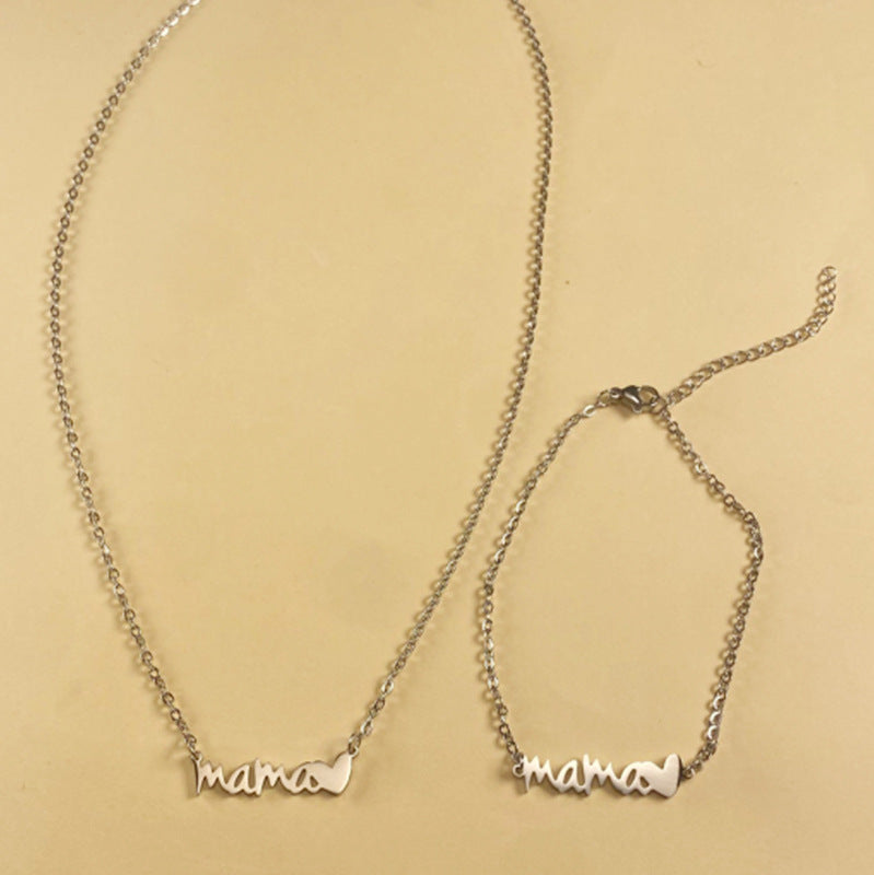 Stainless Steel Letter Necklace Bracelet Jewelry 32d0443d 97c2 44c6 bcb1 3c46f3ccfb3a