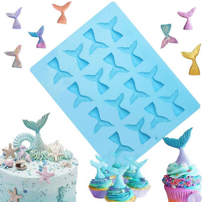 16-piece Fishtail Silicone Fondant Mold Chocolate Mold - HD Wireless Product #7