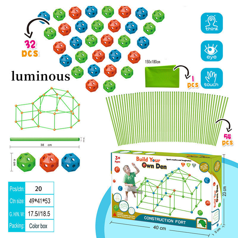 Children's DIY Bead Insertion Tent Game House With Building Blocks 32dbcf1a 6975 4fd2 8109 90079051f015