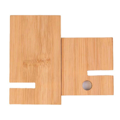 Desktop Bamboo Phone Holder Charging - 图片 2
