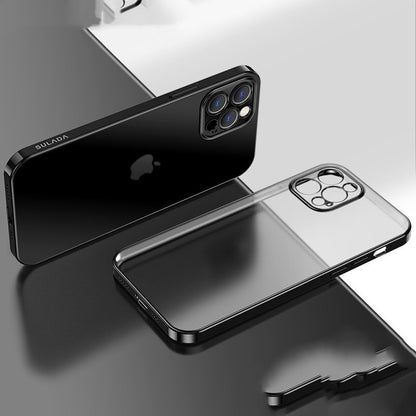 Luxury Square Frame Plating Clear Matte Transparent Silicone Cover 33007d35 3d06 43f7 abbc 8da91b07a496