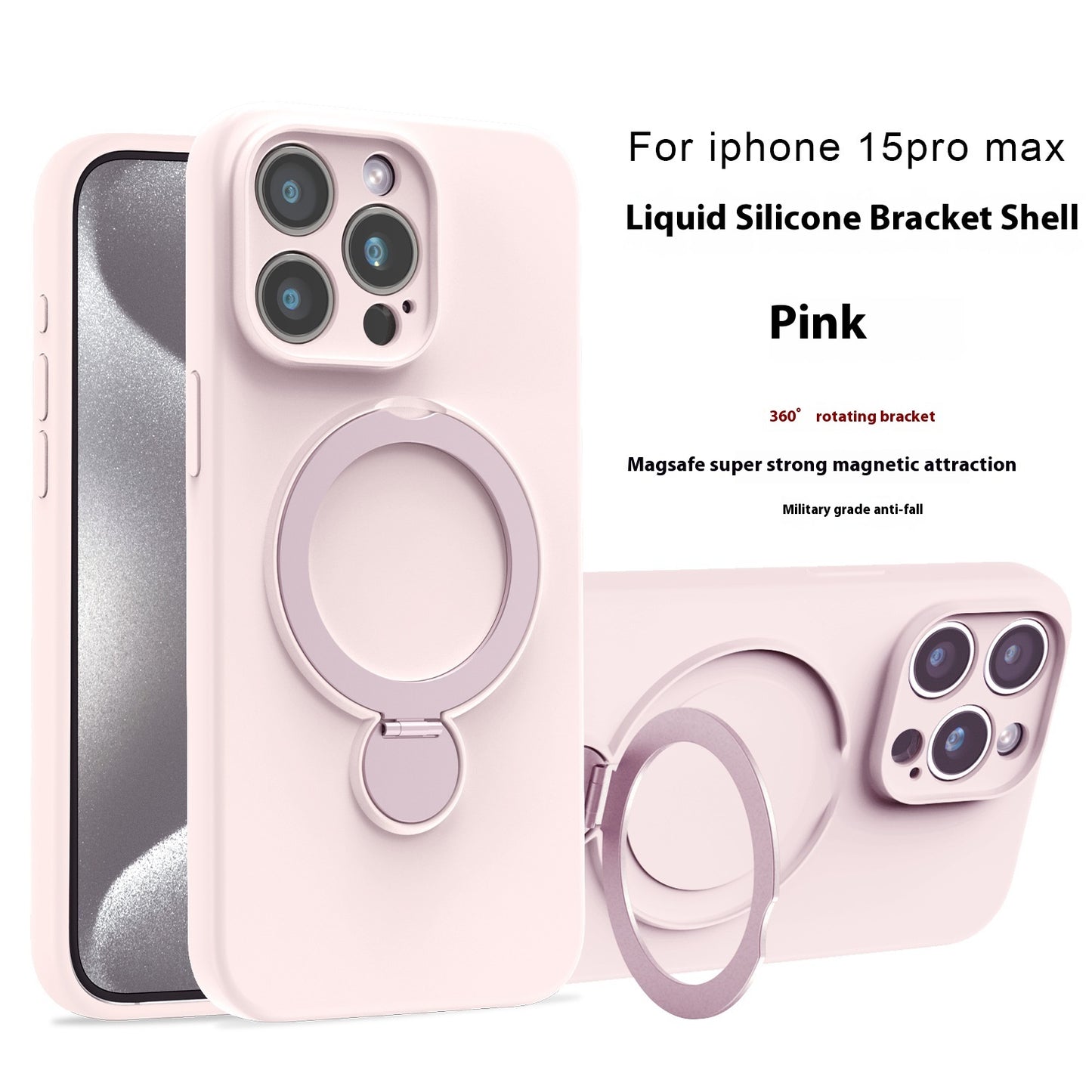 Liquid Silicone Magnetic Bracket Phone Case Applicable Anti-fall - 图片 10