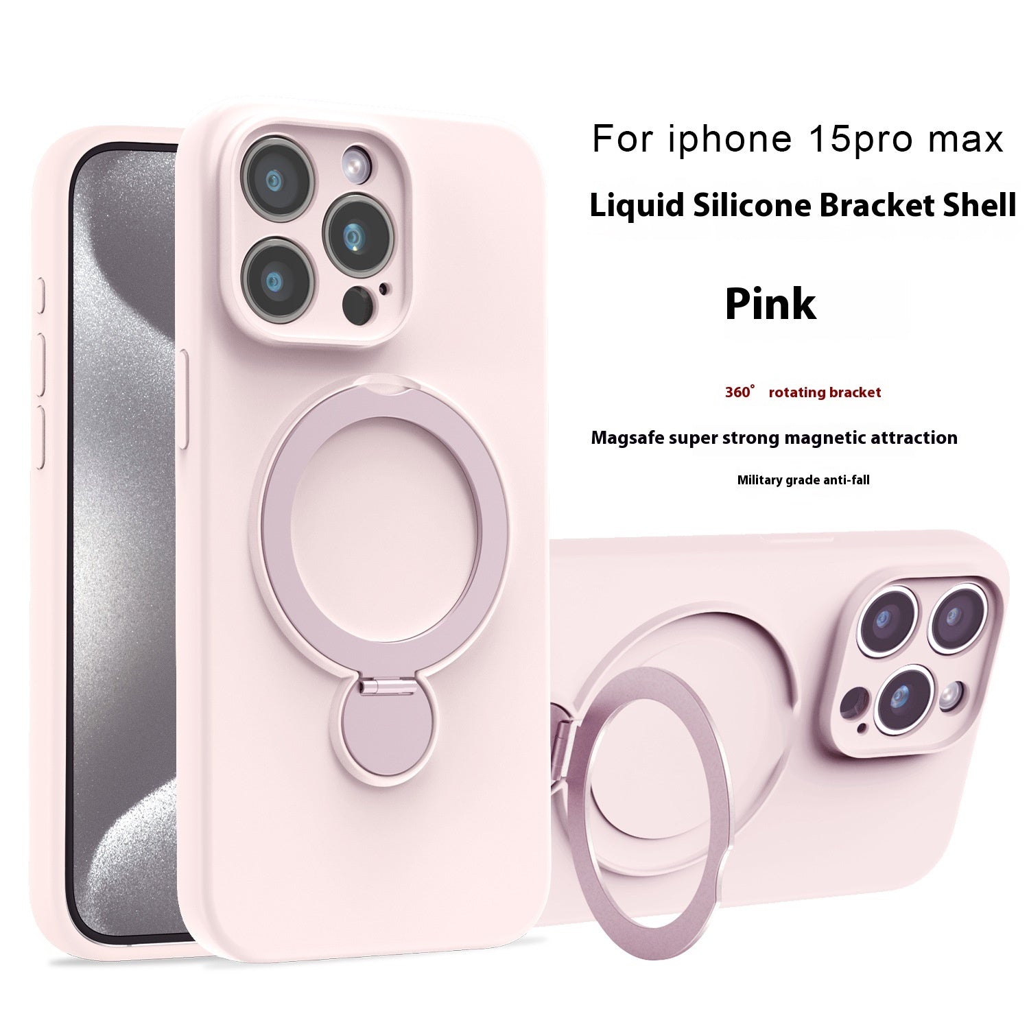 Liquid Silicone Magnetic Bracket Phone Case Applicable Anti-fall - 图片 10