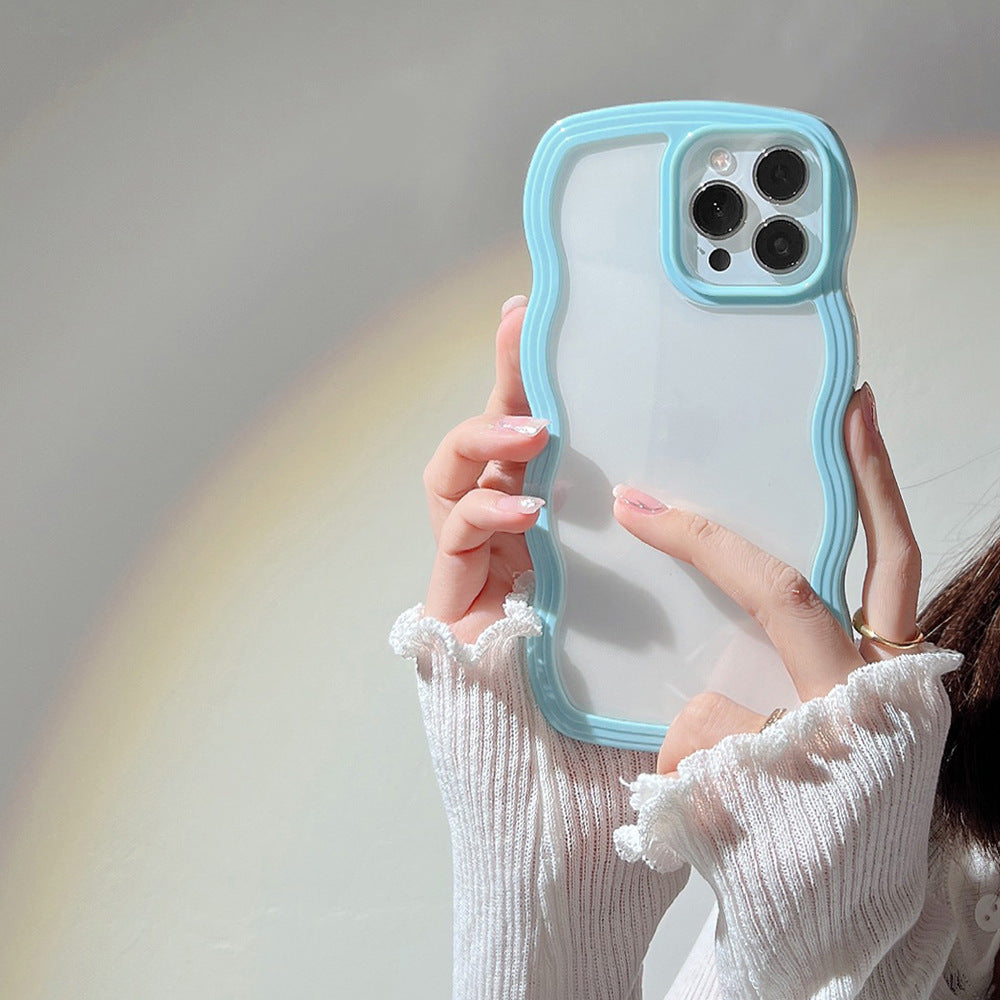 Wave Border Mobile Phone Case Solid Color Simple Candy Color 330fa892 1f5e 47e7 b7c5 bd65ae4c232c