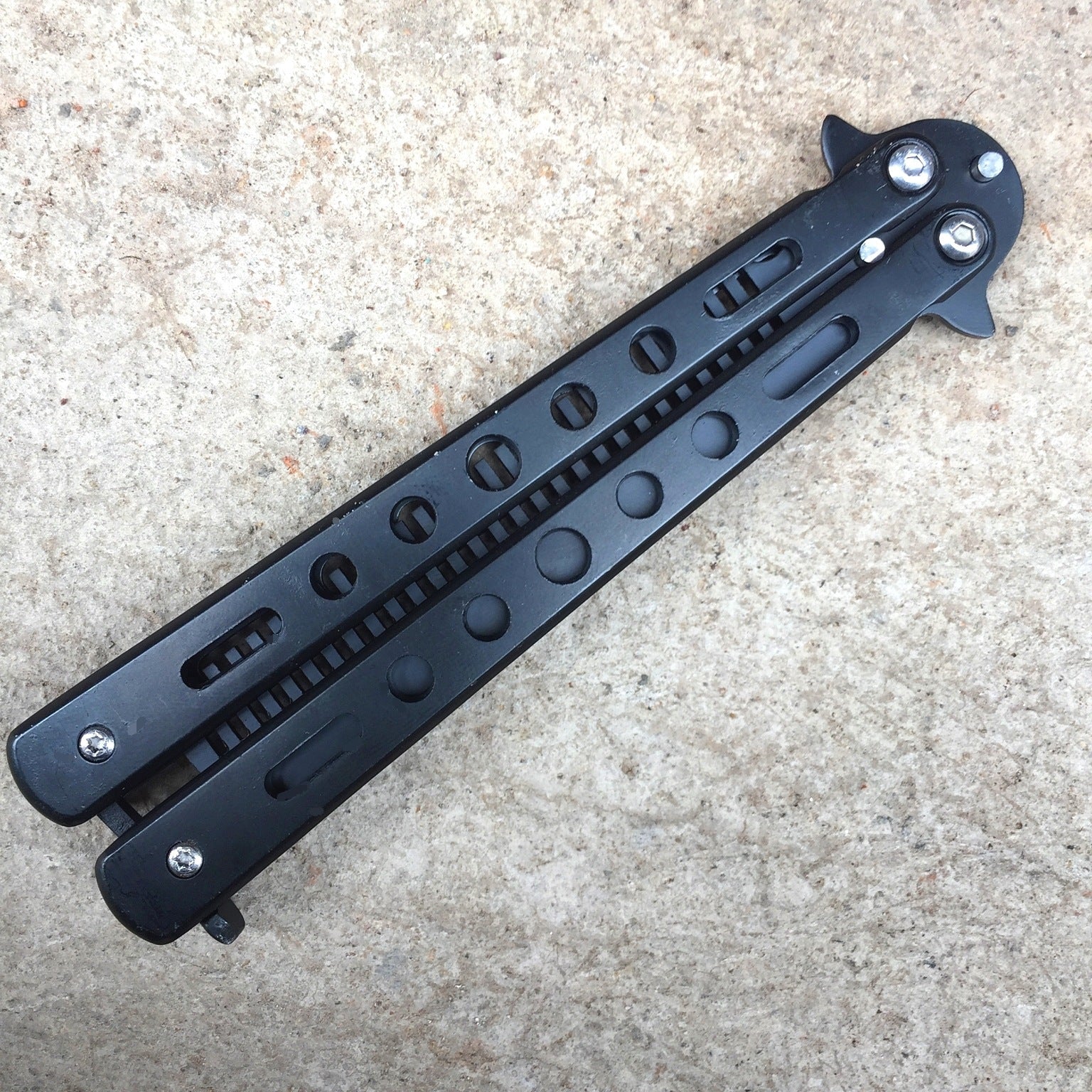 Outdoor Foldable Comb Stainless Steel Practice Training Butterfly Knife Comb Beard Moustache Brushe Salon Hairdressing Hair S