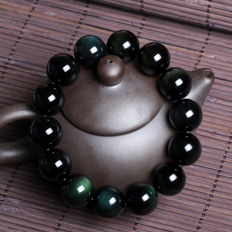 Natural obsidian bracelet 332822704786