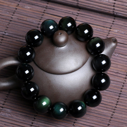 Natural obsidian bracelet 332822704786