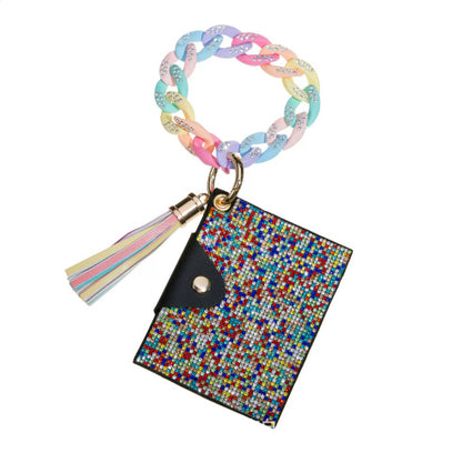 Diamond Card Holder Acrylic Bracelet Key Ring 332a5594 c721 42fe b25d 3273348d3f81