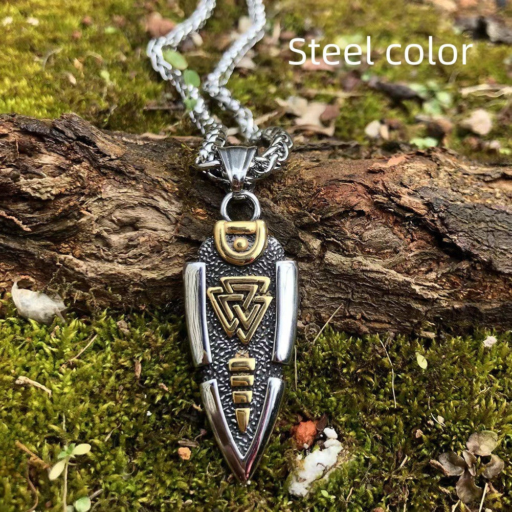 Stainless Steel Viking Arrow Pendant Triangular Rune 332af420 dfe6 4c4a a3fd defec5f770a8