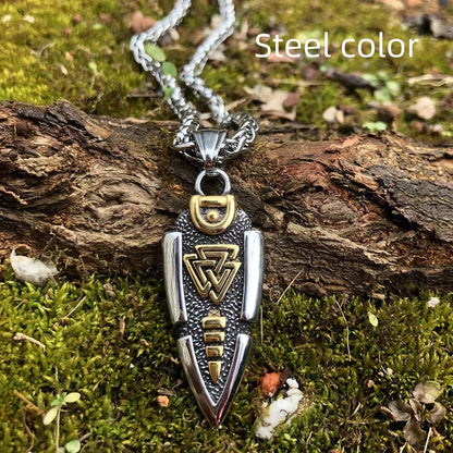 Stainless Steel Viking Arrow Pendant Triangular Rune 332af420 dfe6 4c4a a3fd defec5f770a8