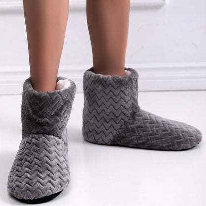 Flat Heel Deep Mouth Thick Bottom Red Slippers Boots 3334e215 dba4 4edd ae10 3acf197adb4a