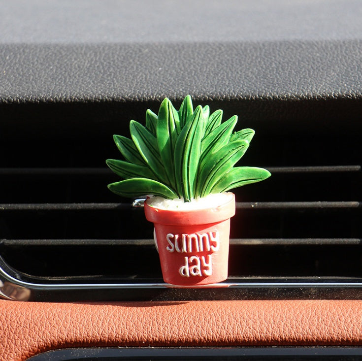 Car Air Freshener Plants Perfume Vent Outlet Air Conditioning Fragrance Clip Cute Creative Ornaments Interior Auto Accessorie