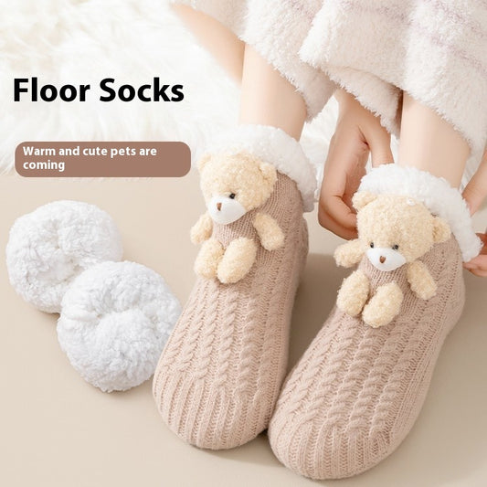 Women's Thick Socks Winter Fleece Lined Padded Warm Keeping Lambswool 333789ef 95f2 426e 9bce c69c8bd83f32 trans