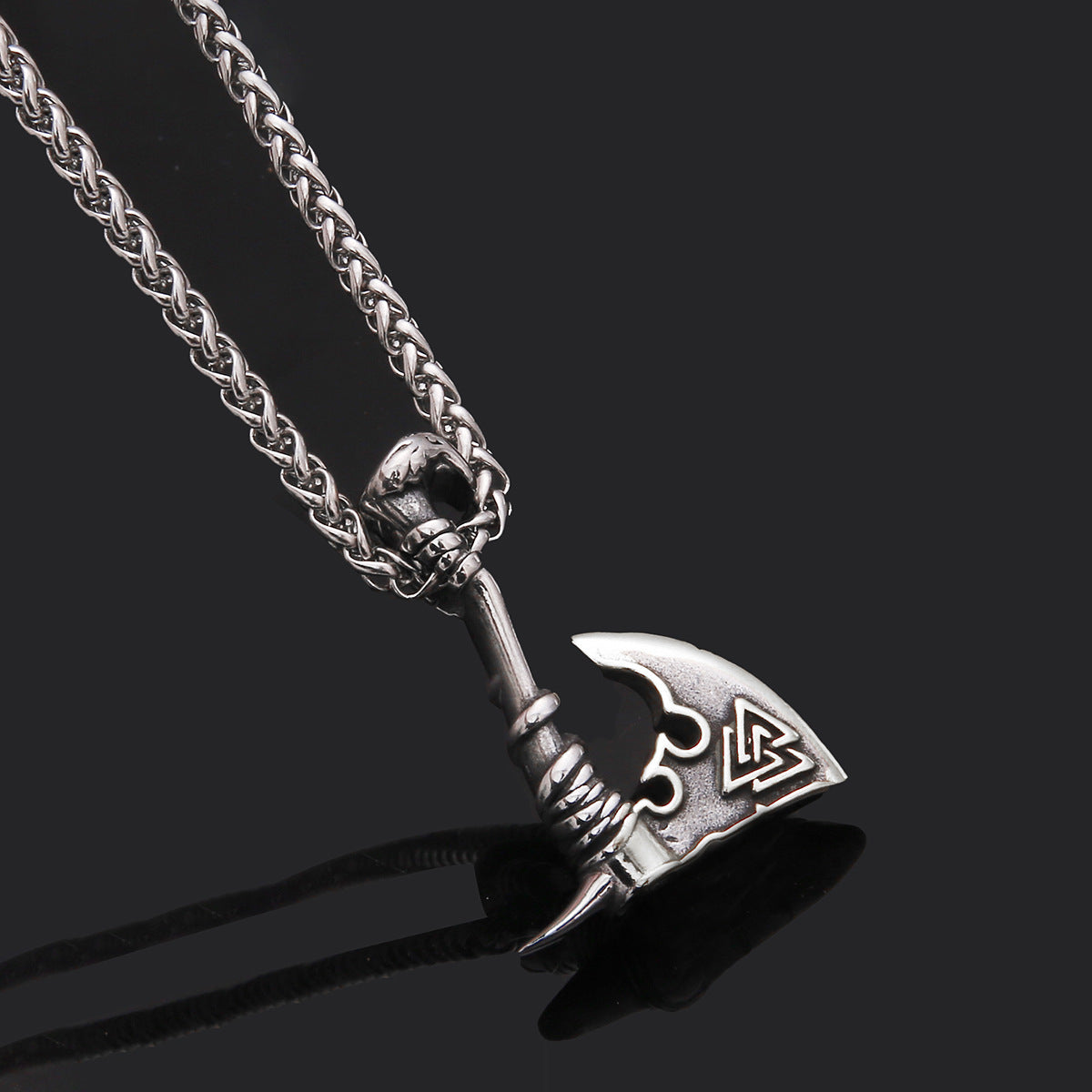 Jewelry Necklace Stainless Steel Axe Pendant Titanium Steel Orchid Chain Men 333d6a19 d1ff 4a2c 8e60 6a3793fd710b