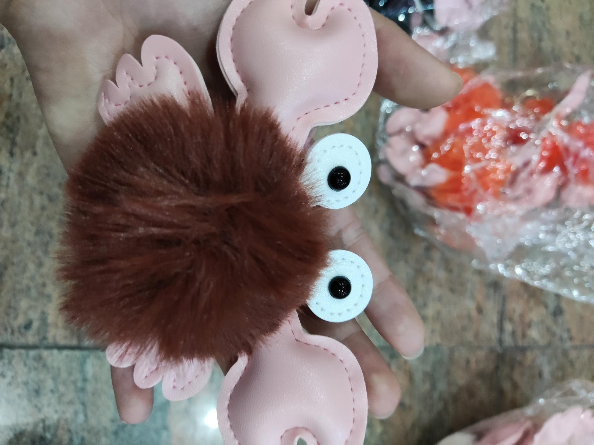 Cartoon Cute Crab Keychain Pendant 333fe31e 4be9 4414 974d 25ffe889fc24