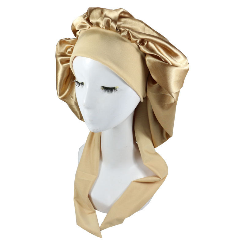 Lace-up Hair Care Silk Nightcap 33432d10 0b69 4d40 9d19 38212a06a72f