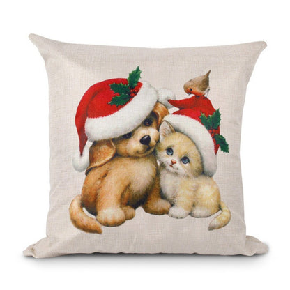 Christmas Hot-selling Home Sofa Office Creative Linen Pillowcase 3345862857