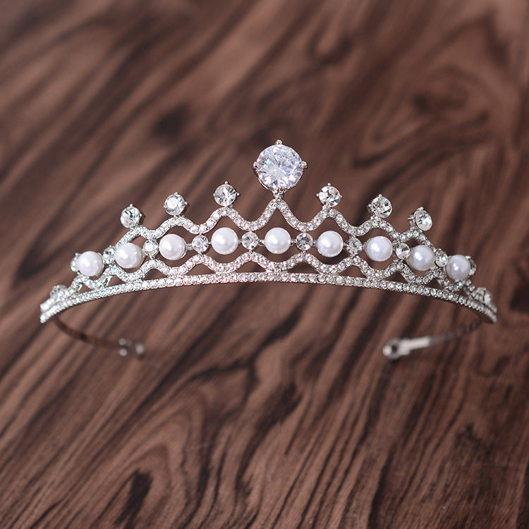 Simple Rhinestone Silver Headband Crown 33486b5c a4f8 4b0a bcb4 543e96cacd9c