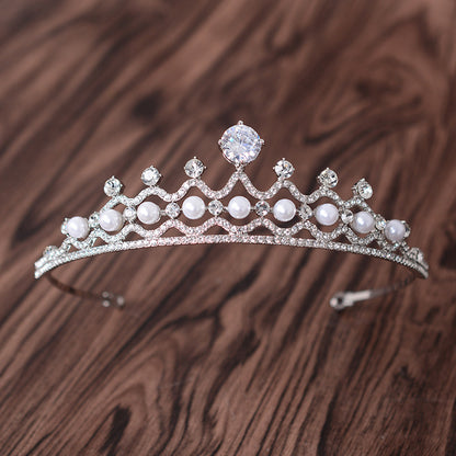 Simple Rhinestone Silver Headband Crown 33486b5c a4f8 4b0a bcb4 543e96cacd9c