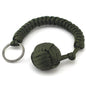 Outdoor Seven Core Umbrella Rope Climbing Survival Key Chain Hanging Hand-woven Round Steel Ball 3349965314342