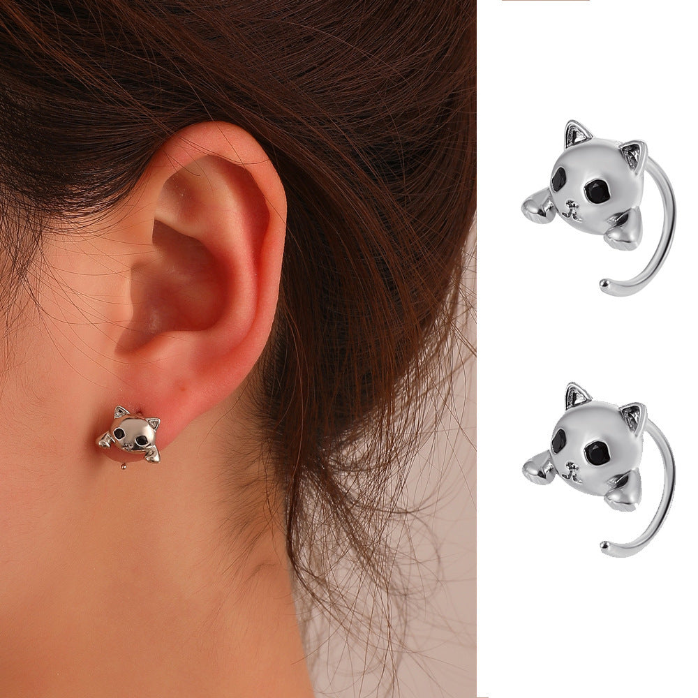 European And American Cute Cat Retro Fashion Minority Design Simple Cute Animal Earrings For Women 33614db9 490f 4a12 9def 85