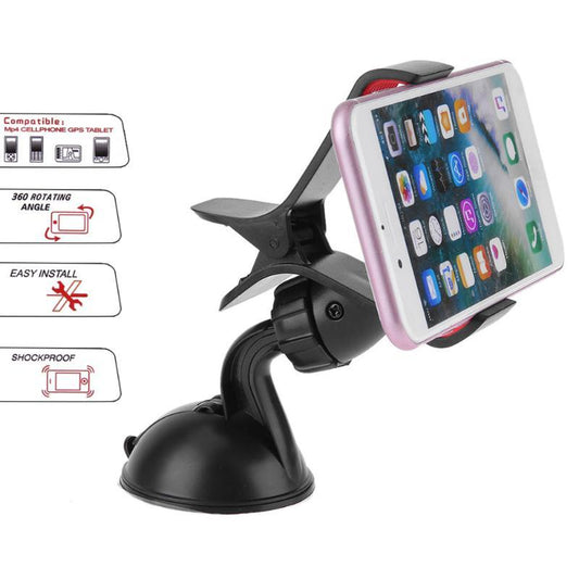 Car phone holder with clip GPS Navigator PVC suction cup bracket 3380177291837