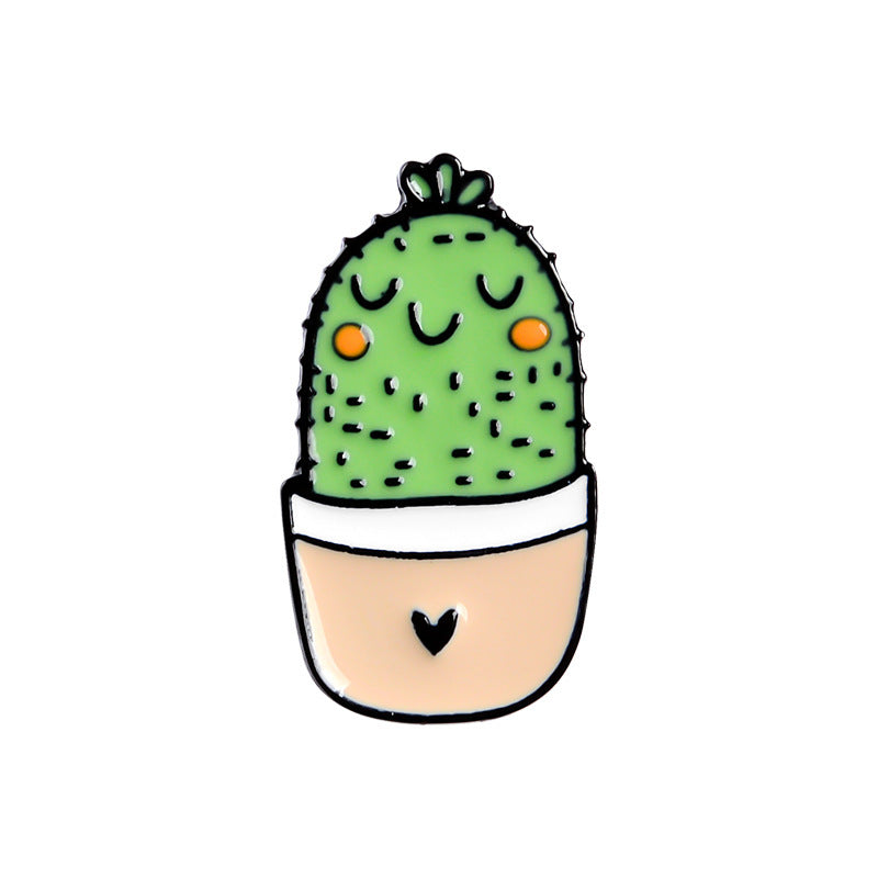Creative all-match cactus alloy drip brooch 3392283481948