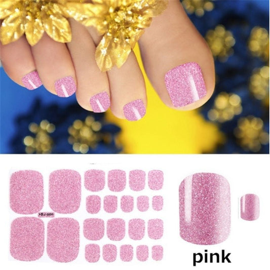 22 Nail Art Stickers Solid Color Green Onion Powder Foot Stickers - HD Wireless Product #1
