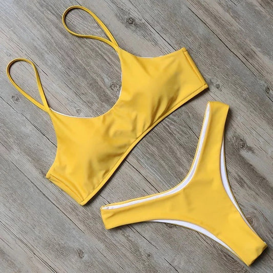 Women's Simple Clean Solid Color Bikini Swimsuit 339d439d 07ed 45b3 8f2c 07d97e5ba751