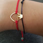 Waterproof Wax Wire Alloy Peach Heart Hand-woven Bracelet For Women 33b728a8 1eef 4b07 aba1 676e86d606d3