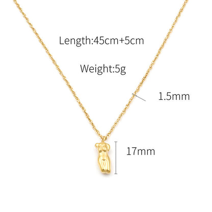 18K Stainless Steel Clavicle Chain Female Portrait - HD Wireless Product #7