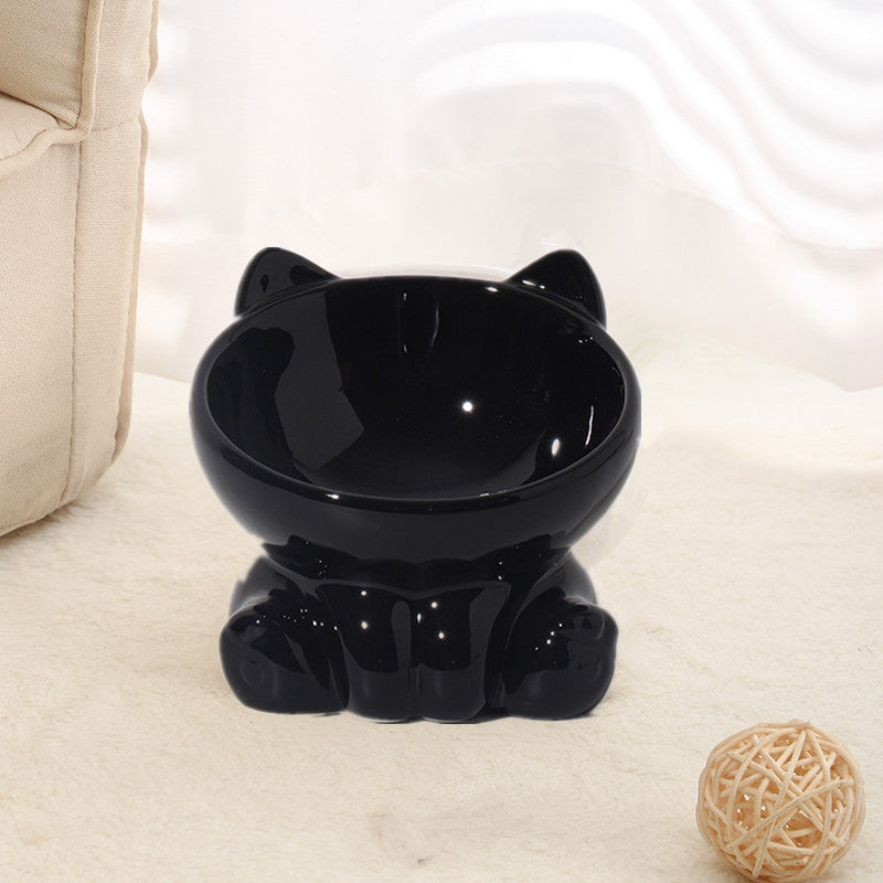Pet Dogs And Cats Bevel Ceramic Neck Bowl 33cce572 7331 4635 b8b8 e8a2c68d6baa
