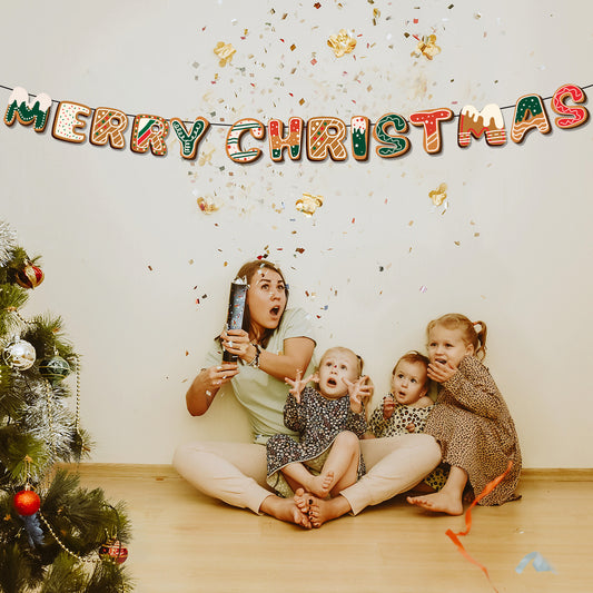 Christmas Party Hanging Flag Santa Claus Snowflake Elk 33db4d90 fa03 494d 9735 0a80b41e070d