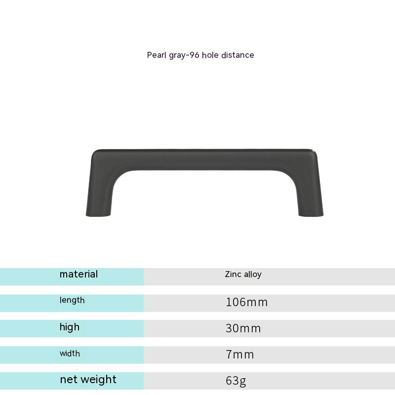 Nordic Cabinet Door Handle Modern Minimalist Black Gray Wardrobe Zinc Alloy Handle Kitchen Cabinet 33f0e0b1 e3ed 4eb6 97d6 f0