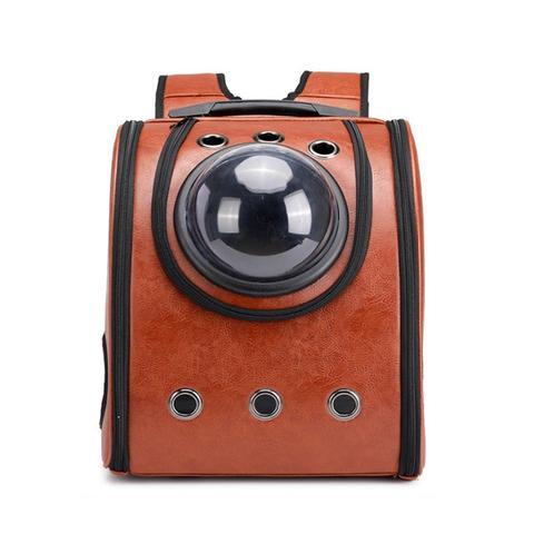 Leather pet carry backpack capsule 3406148179668