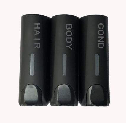 Plastic Wall Mount Soap Dispenser  Black Bathroom Shower Shampoo Liquid Dispenser Set Hotel Mall Kitchen Soap Bottle 350ml 34