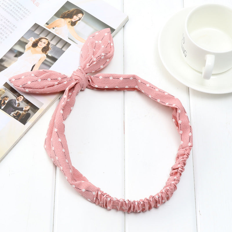 Big bow tie bunny ears headband 3411536967481