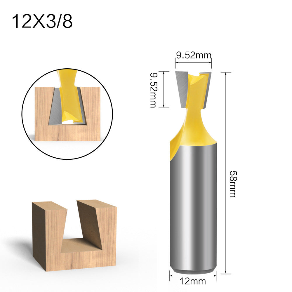 Five-piece Dovetail Woodworking Cutter Set 3427946786144
