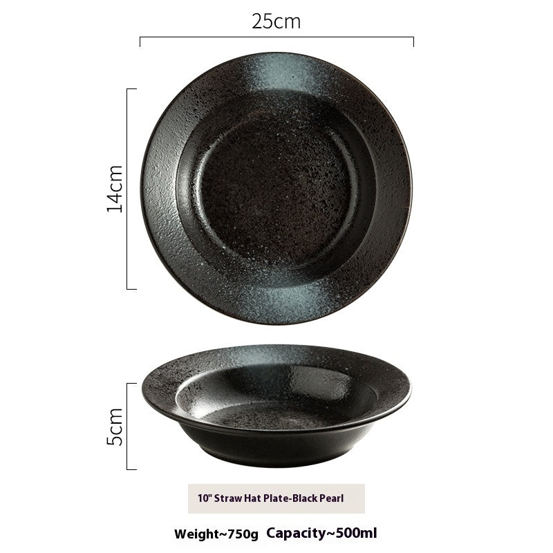 Straw Hat Plate Household Ceramic Flat Plate 34310f1a 21f4 496e 83d4 310019c771a4